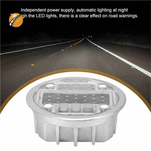 Square Road Safety Led Pavement Marker With Reflectors 6 Leds 